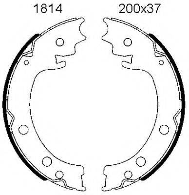 BSF 01814 Комплект гальмівних колодок, стоянкова гальмівна система