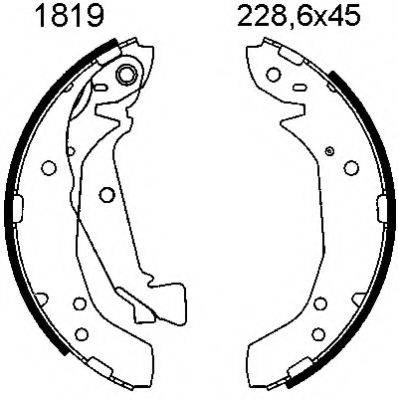 BSF 01819 Комплект гальмівних колодок