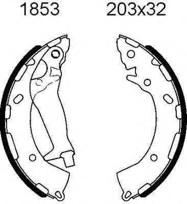 BSF 01853 Комплект гальмівних колодок