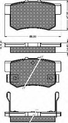 BSF 10496 Комплект гальмівних колодок, дискове гальмо