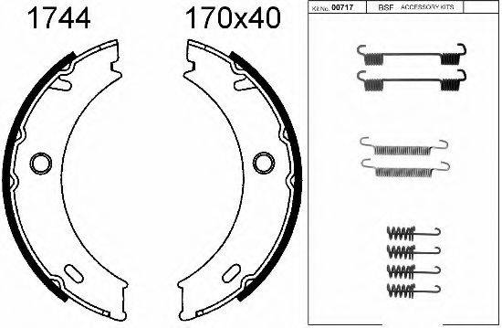BSF 01744K Комплект гальмівних колодок, стоянкова гальмівна система