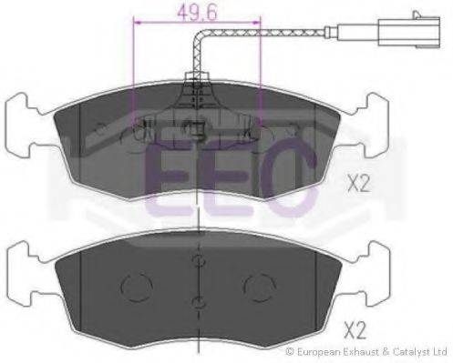 EEC BRP1845 Комплект гальмівних колодок, дискове гальмо