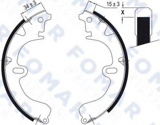 FOMAR FRICTION FO0491 Комплект гальмівних колодок