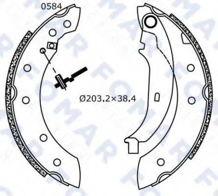 FOMAR FRICTION FO0584 Комплект гальмівних колодок