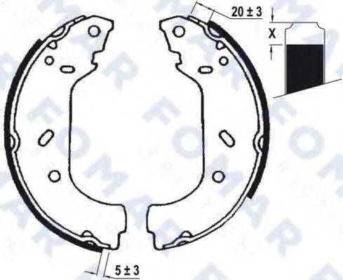 FOMAR FRICTION FO0600 Комплект гальмівних колодок