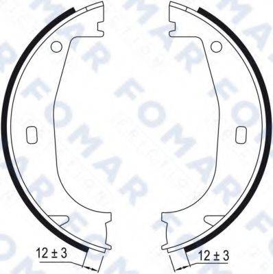 FOMAR FRICTION FO0626 Комплект гальмівних колодок, стоянкова гальмівна система