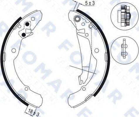 FOMAR FRICTION FO0705 Комплект гальмівних колодок