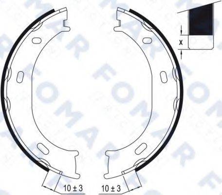 FOMAR FRICTION FO9014 Комплект гальмівних колодок, стоянкова гальмівна система