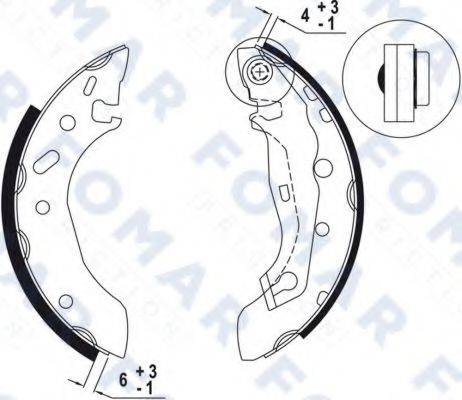 FOMAR FRICTION FO9023 Комплект гальмівних колодок