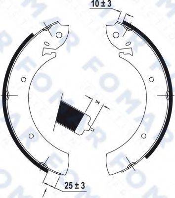 FOMAR FRICTION FO9041 Комплект гальмівних колодок