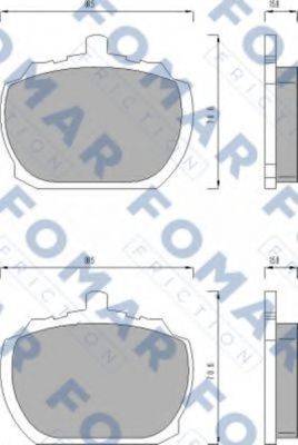 FOMAR FRICTION FO423581 Комплект гальмівних колодок, дискове гальмо