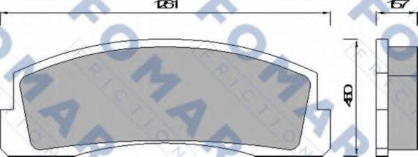 FOMAR FRICTION FO430181 Комплект гальмівних колодок, дискове гальмо