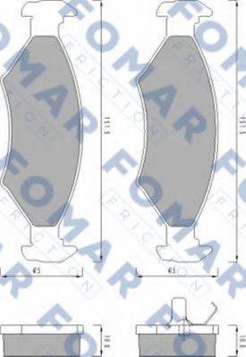 FOMAR FRICTION FO430981 Комплект гальмівних колодок, дискове гальмо