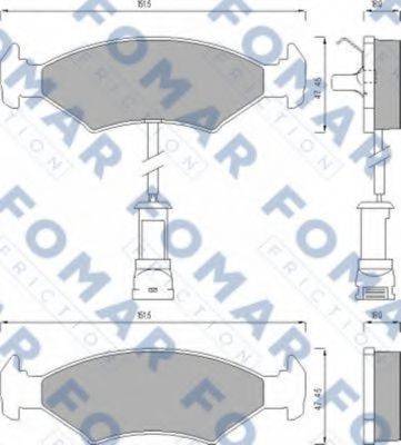 FOMAR FRICTION FO431181 Комплект гальмівних колодок, дискове гальмо