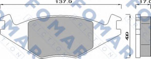 FOMAR FRICTION FO436881 Комплект гальмівних колодок, дискове гальмо