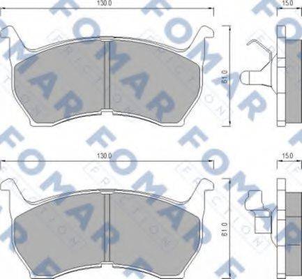 FOMAR FRICTION FO438781 Комплект гальмівних колодок, дискове гальмо