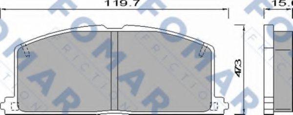 FOMAR FRICTION FO440481 Комплект гальмівних колодок, дискове гальмо