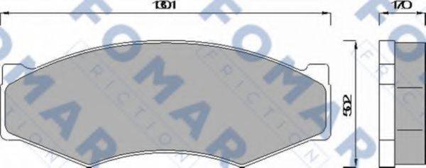 FOMAR FRICTION FO441581 Комплект гальмівних колодок, дискове гальмо