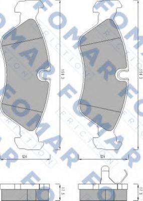 FOMAR FRICTION FO443381 Комплект гальмівних колодок, дискове гальмо