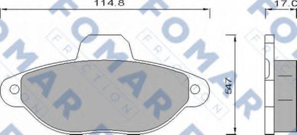 FOMAR FRICTION FO482881 Комплект гальмівних колодок, дискове гальмо