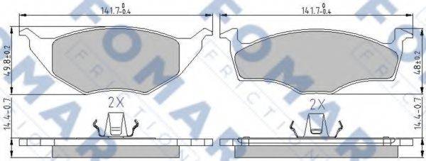 FOMAR FRICTION FO600481 Комплект гальмівних колодок, дискове гальмо