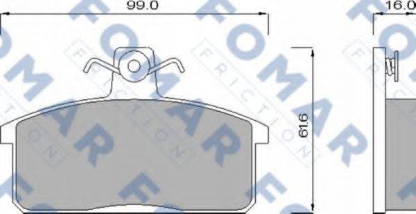 FOMAR FRICTION FO621181 Комплект гальмівних колодок, дискове гальмо