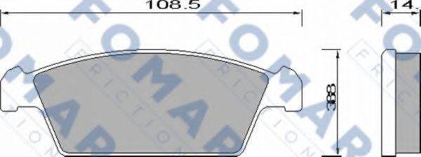 FOMAR FRICTION FO644281 Комплект гальмівних колодок, дискове гальмо