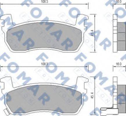 FOMAR FRICTION FO656081 Комплект гальмівних колодок, дискове гальмо