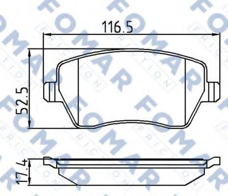 FOMAR FRICTION FO921181 Комплект гальмівних колодок, дискове гальмо