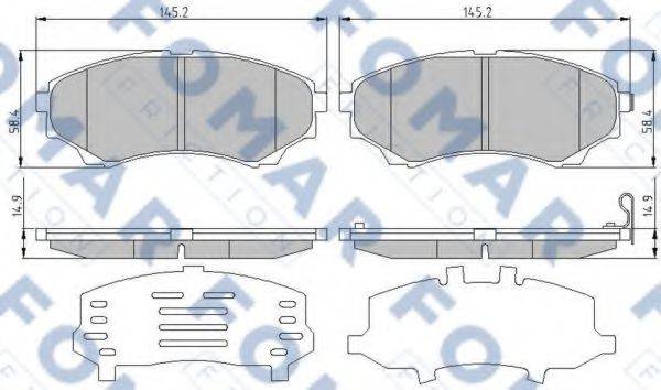 FOMAR FRICTION FO969181 Комплект гальмівних колодок, дискове гальмо