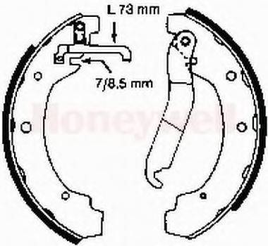 BENDIX 361415B Комплект гальмівних колодок