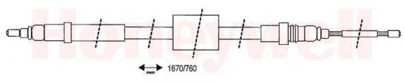 BENDIX 431271B Трос, стоянкова гальмівна система