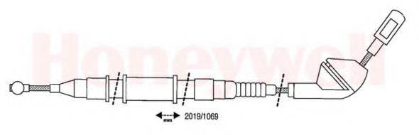 BENDIX 432123B Трос, стоянкова гальмівна система