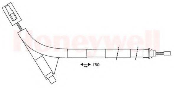 BENDIX 432415B Трос, стоянкова гальмівна система