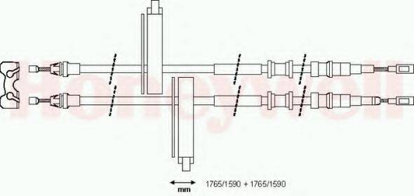 BENDIX 432980B Трос, стоянкова гальмівна система