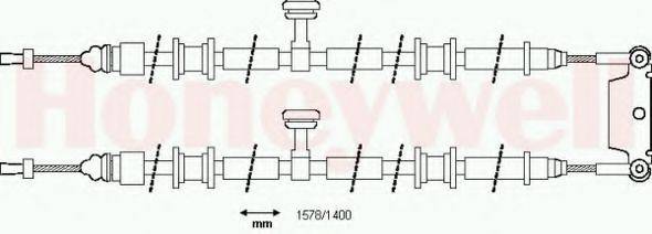 BENDIX 433089B Трос, стоянкова гальмівна система