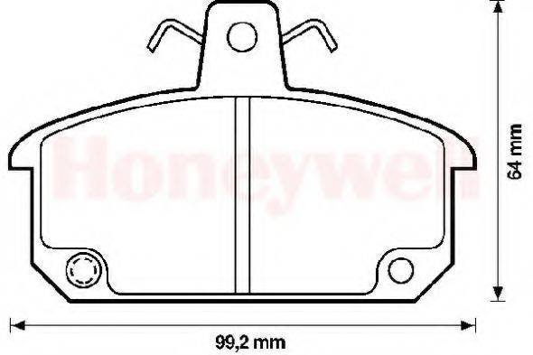 BENDIX 571288B Комплект гальмівних колодок, дискове гальмо