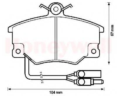 BENDIX 571452B Комплект гальмівних колодок, дискове гальмо