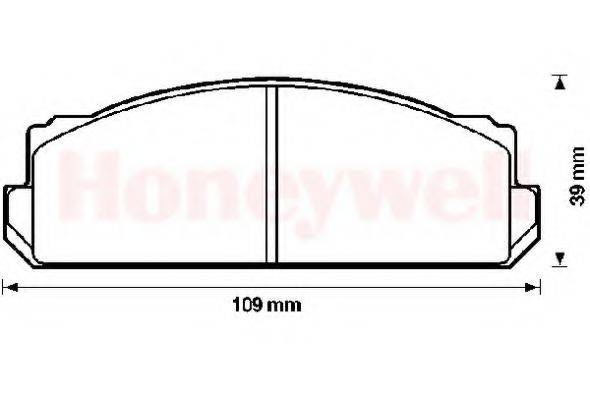 BENDIX 571810B Комплект гальмівних колодок, дискове гальмо