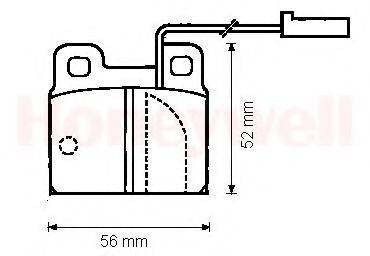 BENDIX 571861B Комплект гальмівних колодок, дискове гальмо