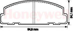 BENDIX 572148B Комплект гальмівних колодок, дискове гальмо