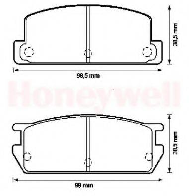 BENDIX 572158B Комплект гальмівних колодок, дискове гальмо