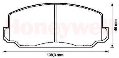 BENDIX 572205B Комплект гальмівних колодок, дискове гальмо