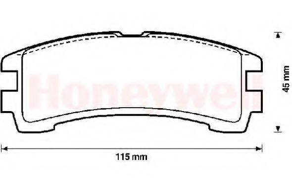 BENDIX 572234B Комплект гальмівних колодок, дискове гальмо