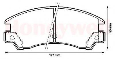 BENDIX 572267B Комплект гальмівних колодок, дискове гальмо