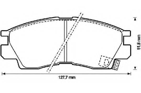 BENDIX 572282B Комплект гальмівних колодок, дискове гальмо