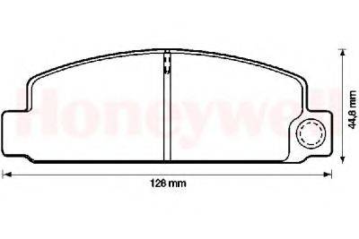 BENDIX 572296B Комплект гальмівних колодок, дискове гальмо