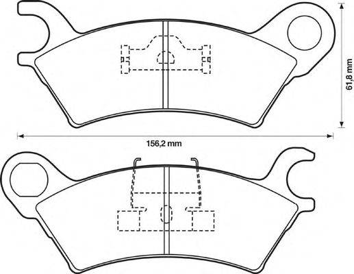 BENDIX 572372B Комплект гальмівних колодок, дискове гальмо