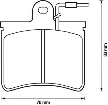 BENDIX 571296B Комплект гальмівних колодок, дискове гальмо