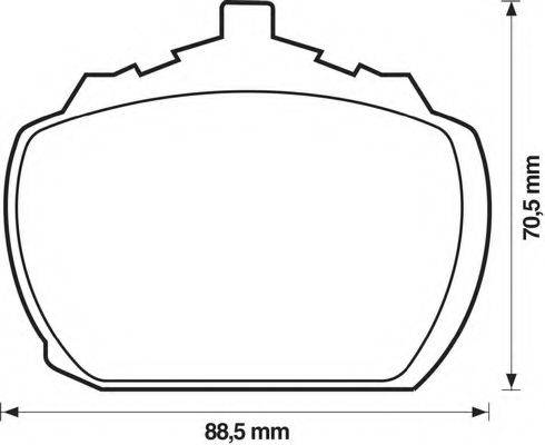 BENDIX 571233B Комплект гальмівних колодок, дискове гальмо